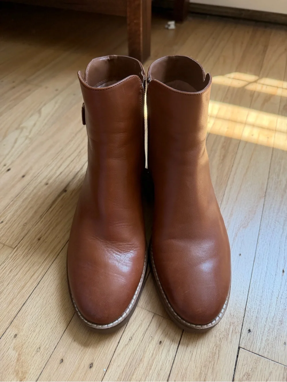 Classic Tan Leather Ankle Boots
